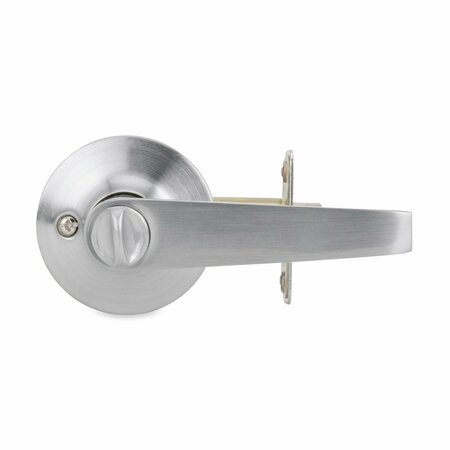 Global Door Controls Brushed Chrome Residential Keyed Entry Door Lever GLS53PDFRA-626